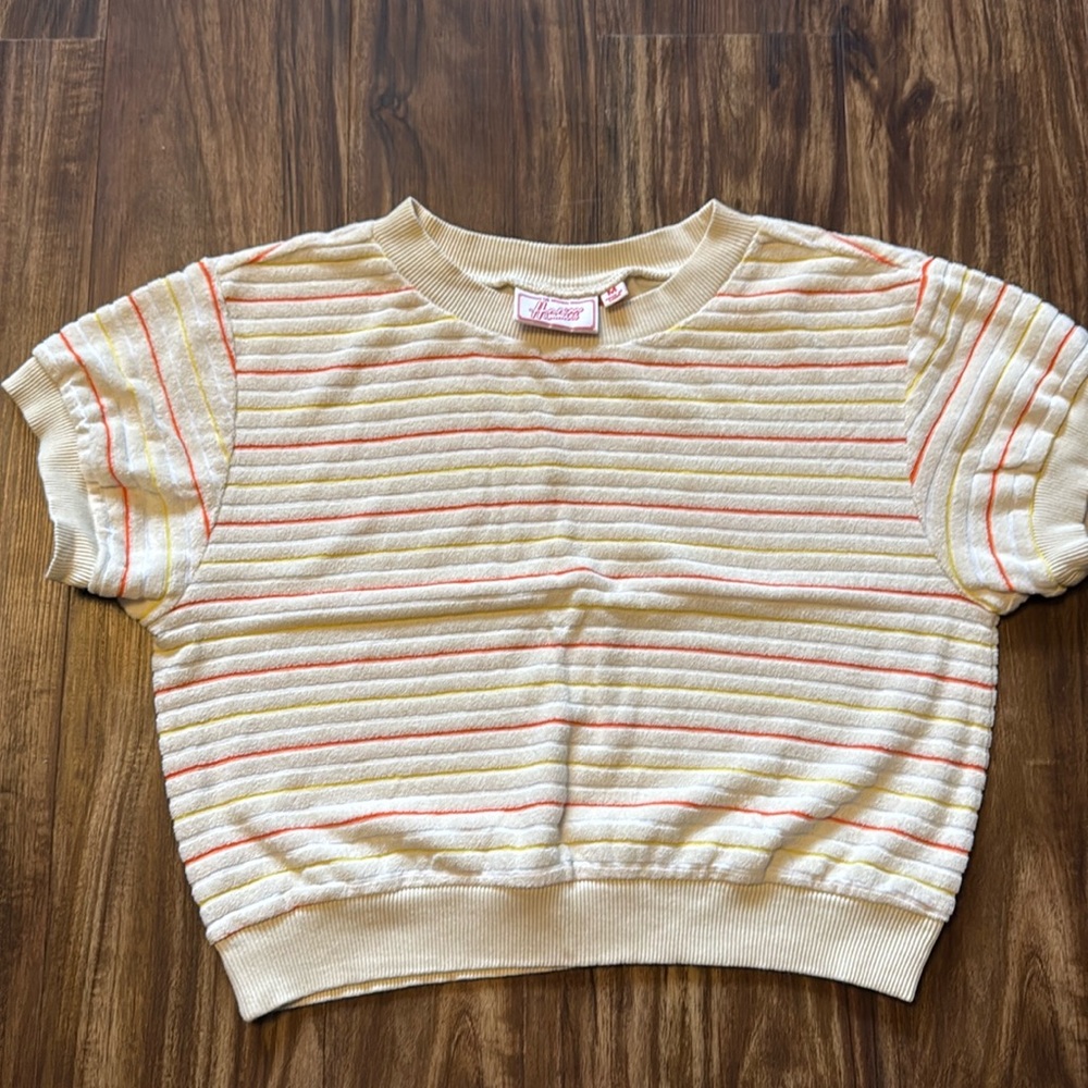 Hammies French Terry Short Sleeved striped Top